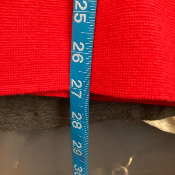 Magaschoni Cardigan Blazer Womens Sz S Red Wool Oversized Shawl Collar Pocket - Picture 7 of 8